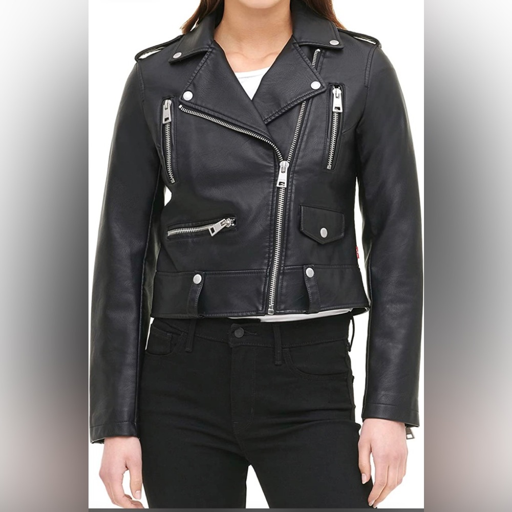 NWT-Levi's Women's Faux Leather Contemporary Motorcycle Jacket.